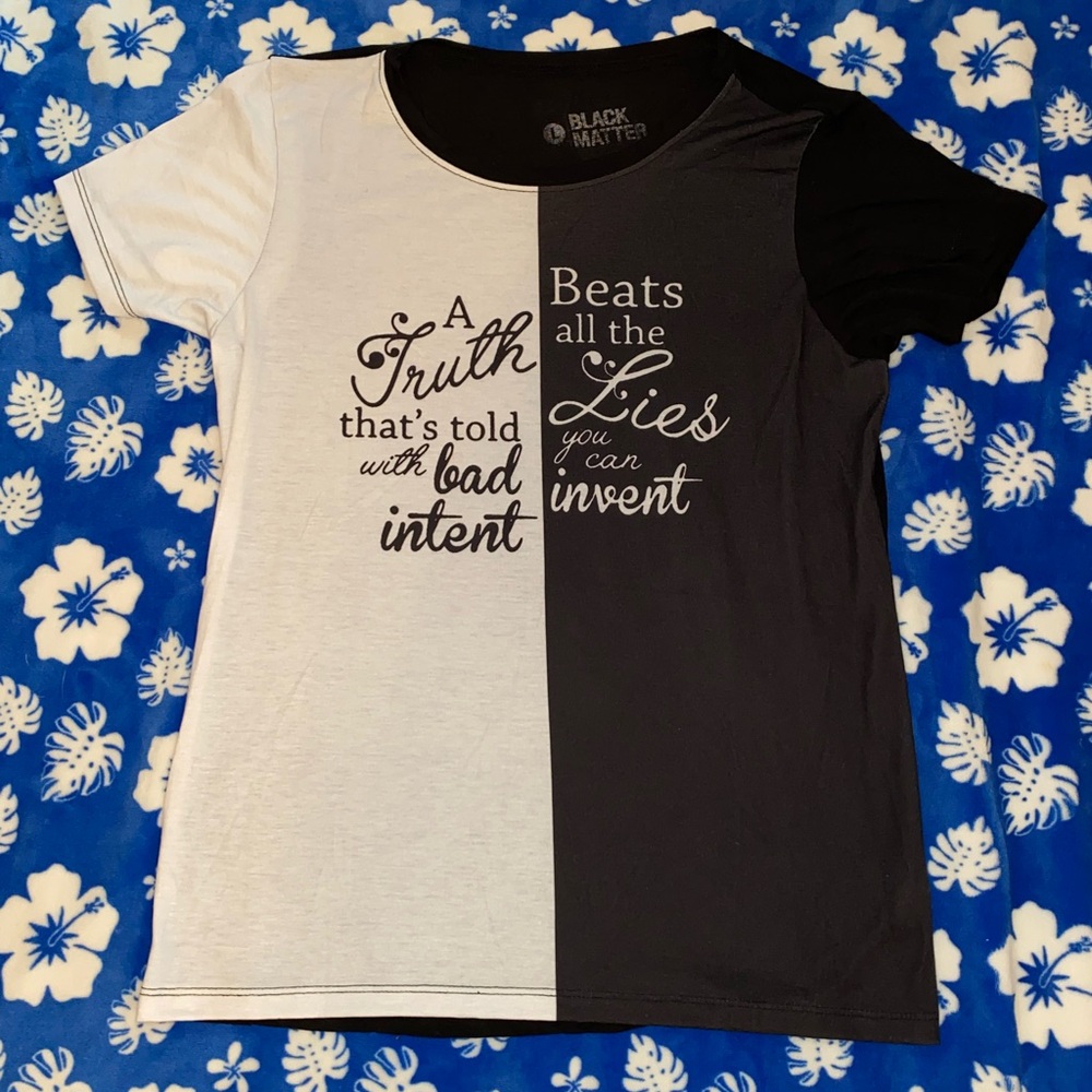 Black Matter Monochrome Split Tee